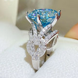 10 Carat Moissanite 925 Sterling Silver Ring - Trendsi - Flyclothing LLC