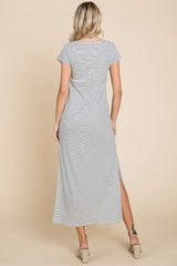 Culture Code Full Size Striped Twisted Detail Dress - Trendsi