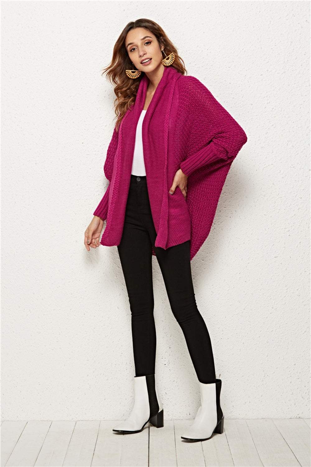 Angel Wings Open Front Batwing Sleeve Cardigan - Trendsi - Flyclothing LLC