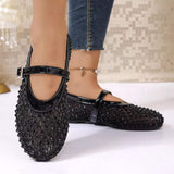 Sparkling Mesh Mary Jane Sneakers - Trendsi - Flyclothing LLC
