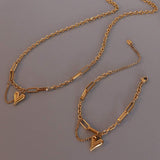 Titanium Steel Heart Pendant Necklace - Trendsi - Flyclothing LLC