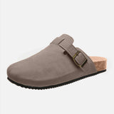 Suede Closed Toe Buckle Slide - Trendsi - Flyclothing LLC