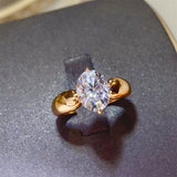 2 Carat Moissanite 925 Sterling Silver Ring - Trendsi