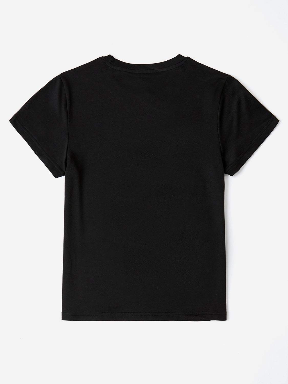 Letter Graphic Round Neck Short Sleeve T-Shirt - Trendsi - Flyclothing LLC