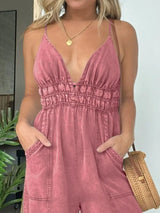 Full Size Wide Leg Spaghetti Strap Jumpsuit Plus Size - Trendsi - Flyclothing LLC