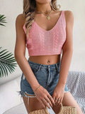 Cable-Knit Short Cami - Trendsi - Flyclothing LLC
