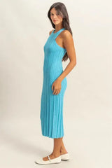 HYFVE Round Neck Bodycon Ribbed Knit Dress - Trendsi - Flyclothing LLC