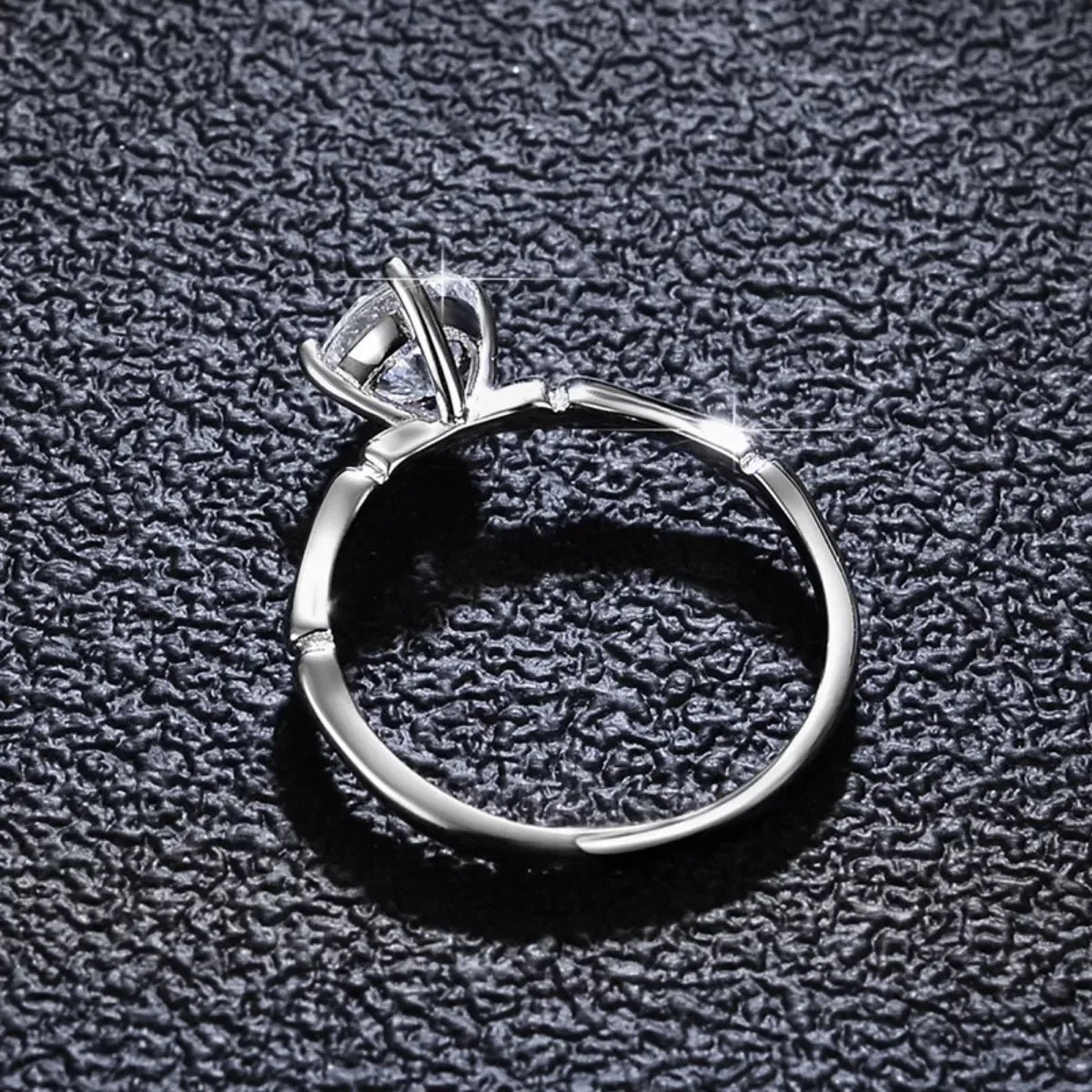 1 Carat Moissanite Minimalist Ring - Trendsi - Flyclothing LLC