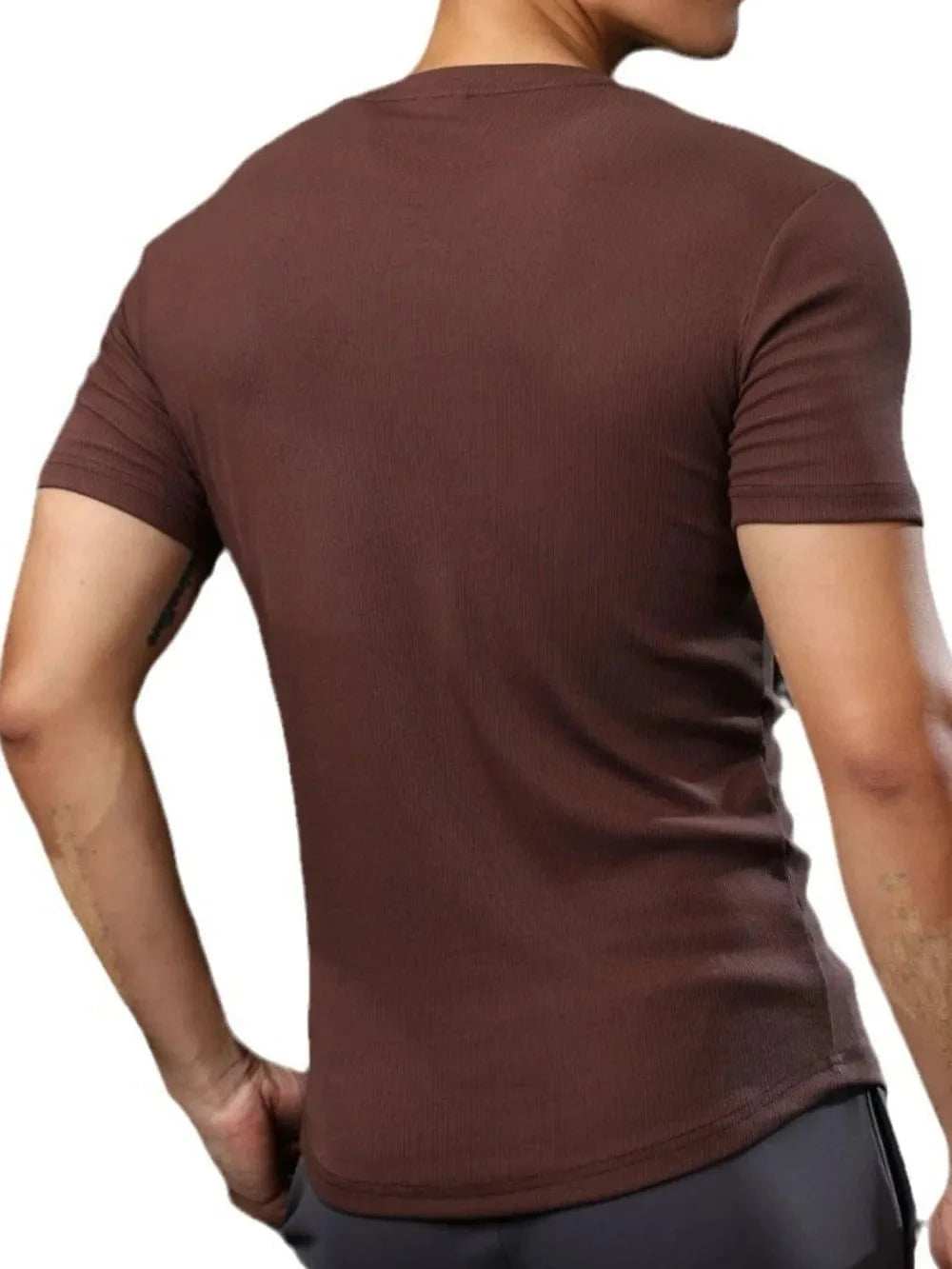 Men's Plus Size Round Neck Short Sleeve T-Shirt - Trendsi - Flyclothing LLC