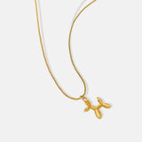 18K Gold-Plated Titanium Steel Puppy Shape Pendant Necklace - Trendsi - Flyclothing LLC