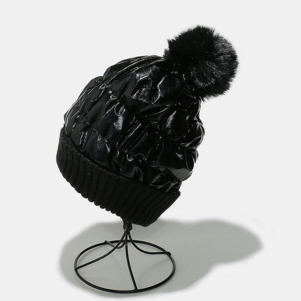 Thermal Knit Hat with Pompom - Trendsi