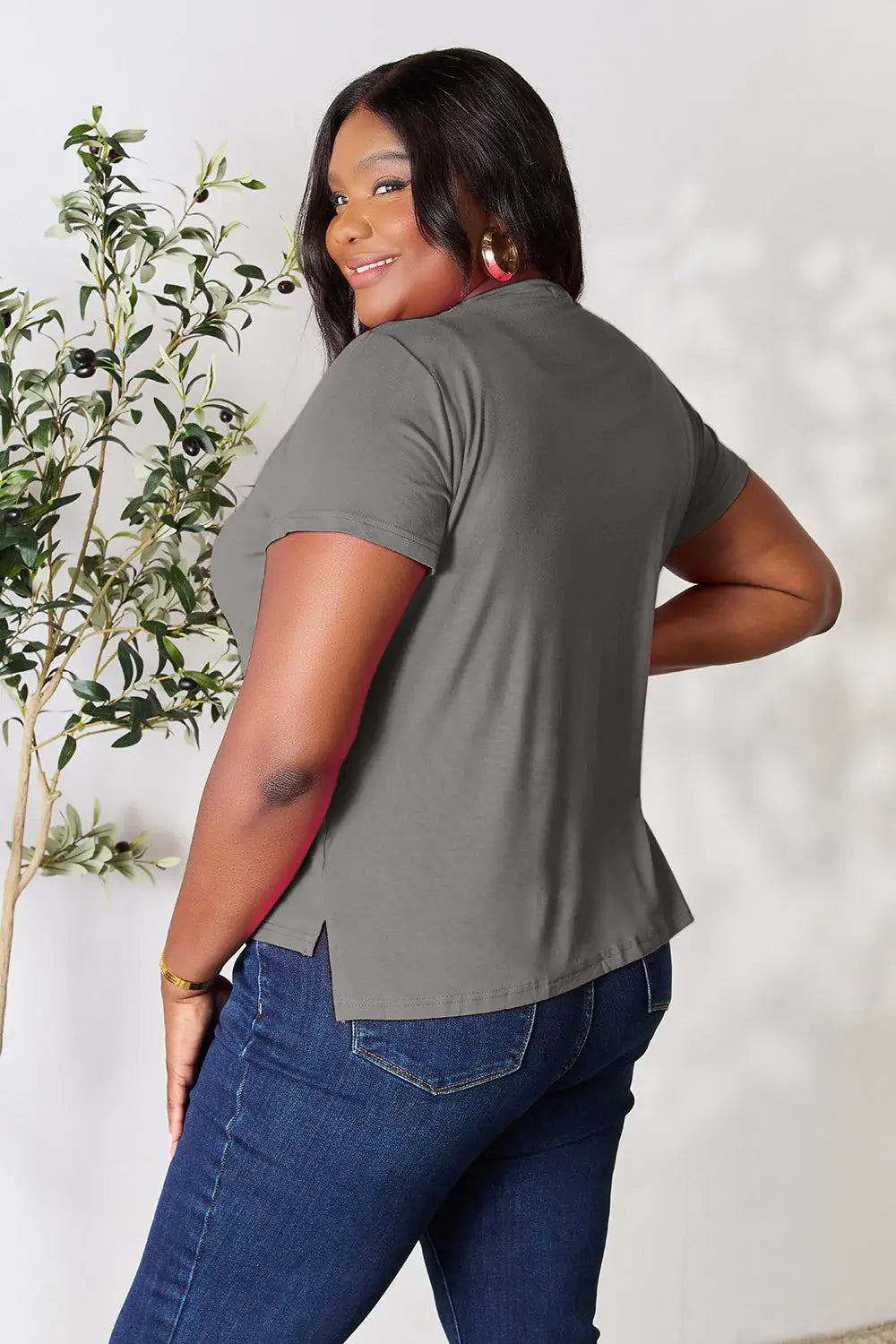 Basic Bae Full Size Round Neck Short Sleeve T-Shirt - ShopBasicbae - Flyclothing LLC