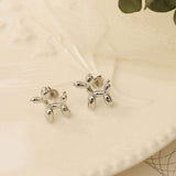 18K Gold-Plated Titanium Steel Puppy Shape Stud Earrings - Trendsi - Flyclothing LLC