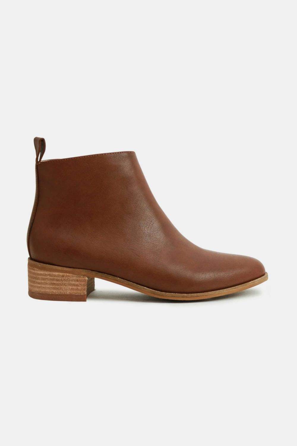 Beast Fashion PU Leather Block Heel Boots - Trendsi - Flyclothing LLC