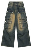 High Waist Jeans with Cargo Pockets - Trendsi - Flyclothing LLC