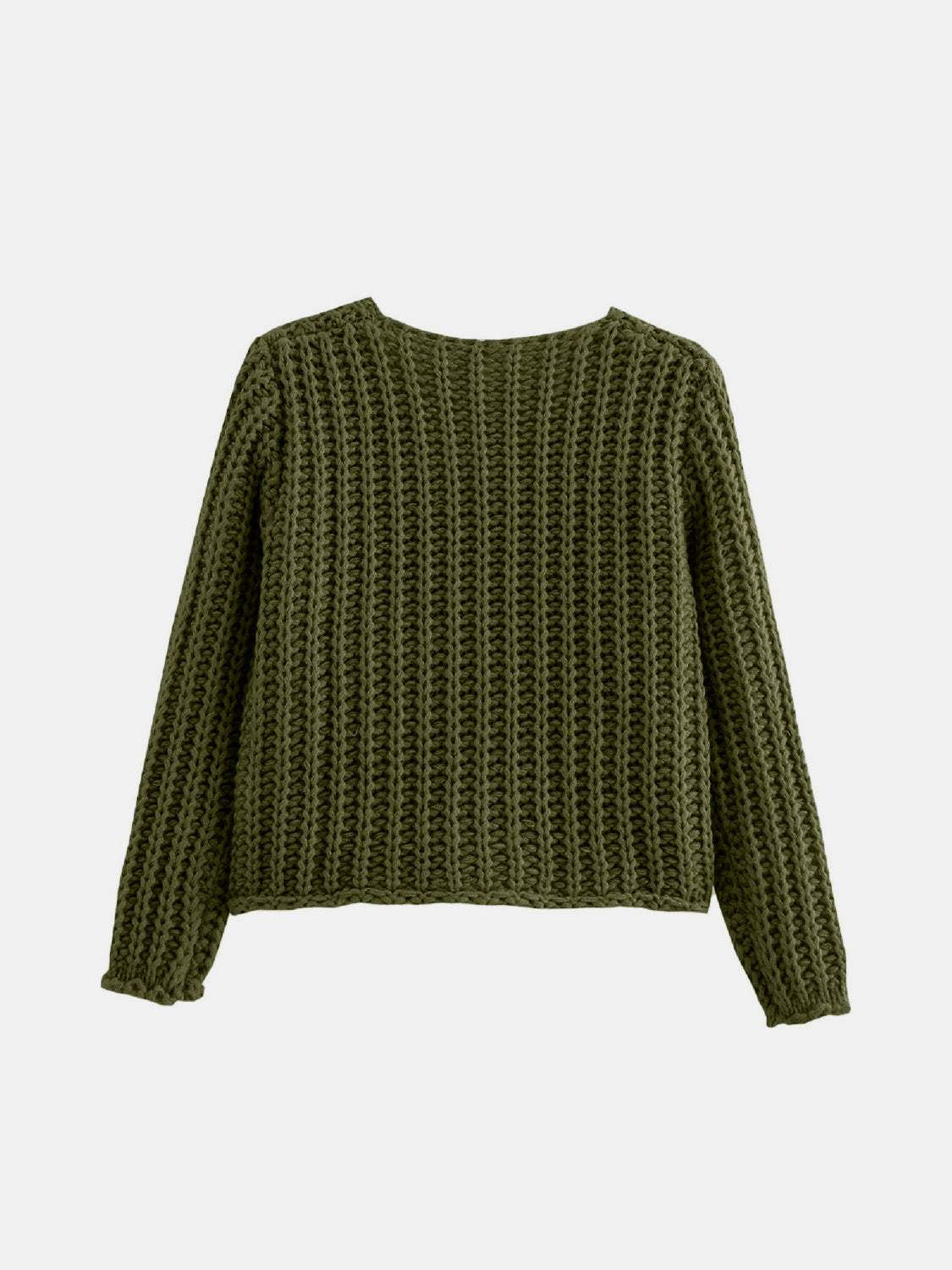 Button Down Long Sleeve Cardigan - Trendsi - Flyclothing LLC