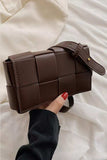 Zenana Vegan Leather Woven Crossbody Bag - Trendsi - Flyclothing LLC