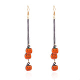 Halloween Pumpkin Chain Drop Earrings - Trendsi - Flyclothing LLC