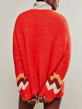 Fruit Round Neck Long Sleeve Sweater - Trendsi - Flyclothing LLC
