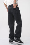Men's Washed Straight Leg Jeans - Trendsi