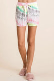 BiBi Tie Dye Print Shorts With Twill Tape Drawstring - Trendsi