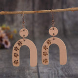 Geometric Shape Wooden Earrings - Trendsi - Flyclothing LLC