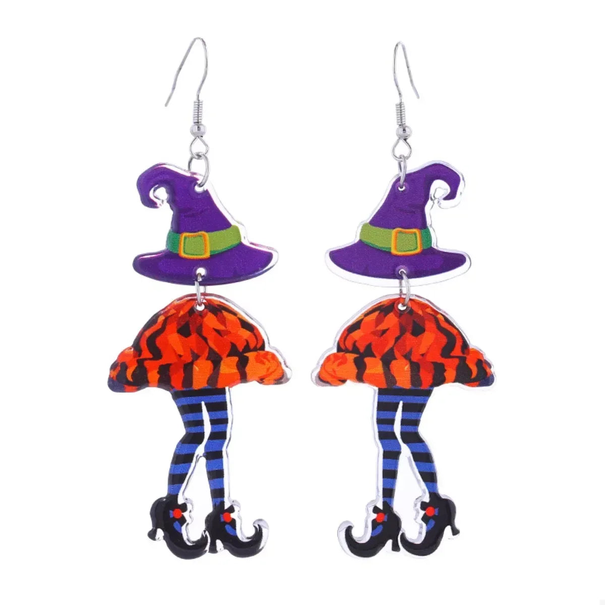 Halloween Witch Hat and Legs Dangle Earrings - Trendsi - Flyclothing LLC