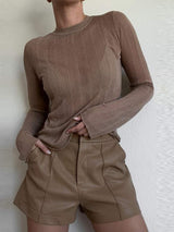 Round Neck Long Sleeve T-Shirt - Trendsi - Flyclothing LLC