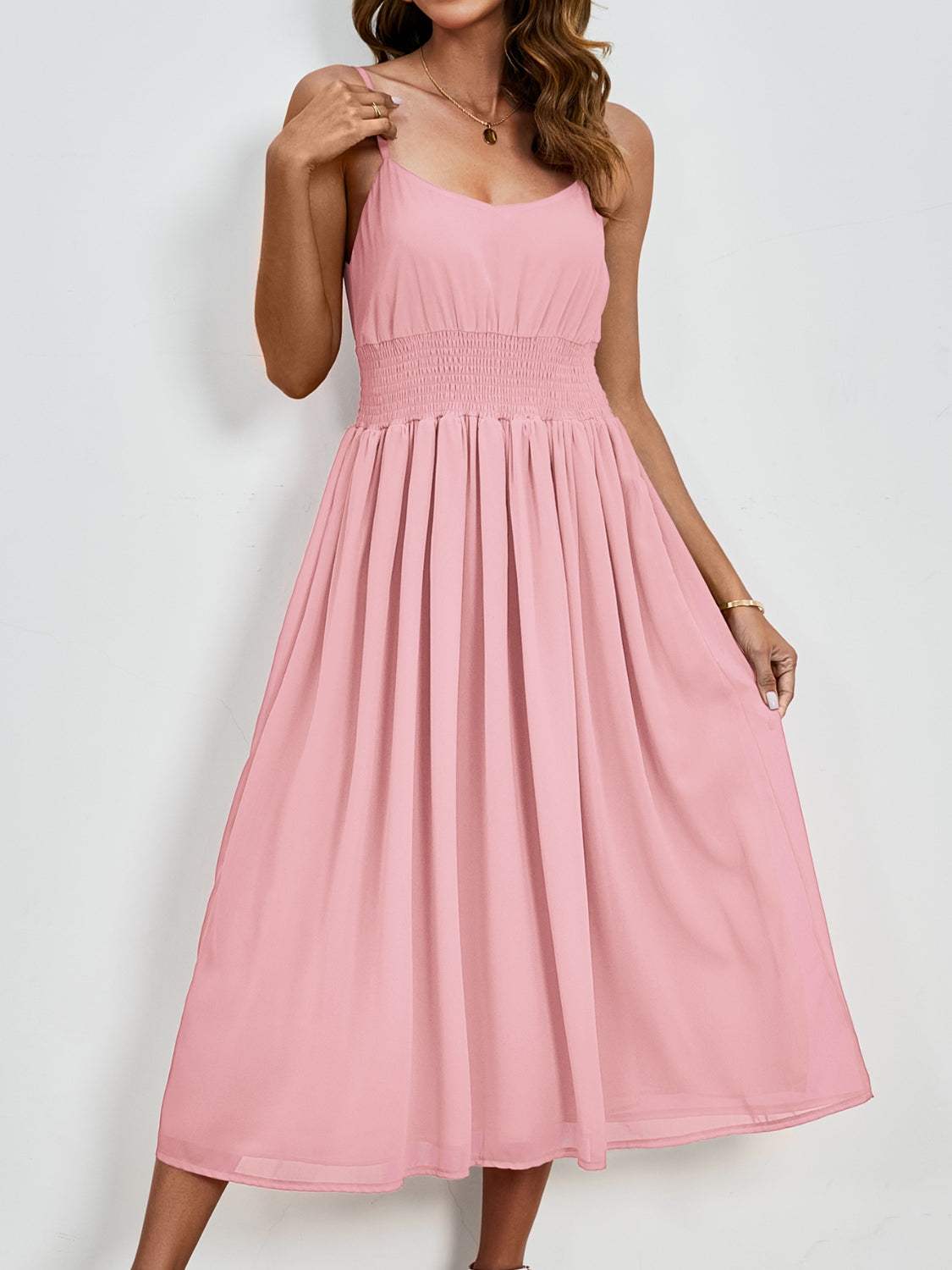 Scoop Neck Midi Cami Dress - Trendsi - Flyclothing LLC