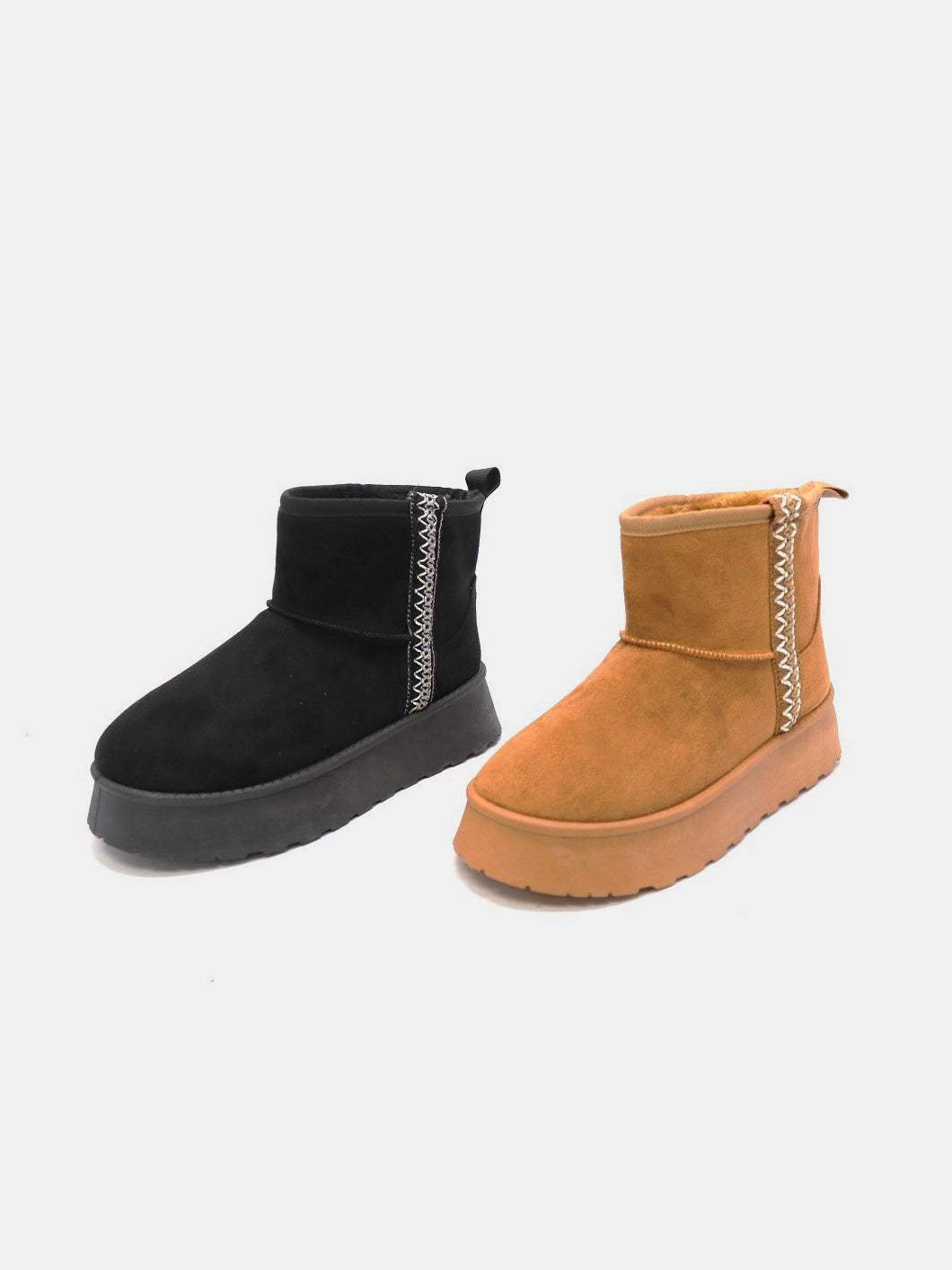 WILD DIVA Round Toe Platform Boots - Trendsi - Flyclothing LLC