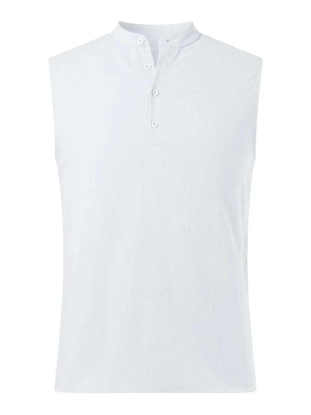Men's Full Size Button Detail Tank Plus Size - Trendsi - Flyclothing LLC