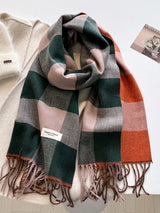 Plaid Fringe Scarf - Trendsi - Flyclothing LLC