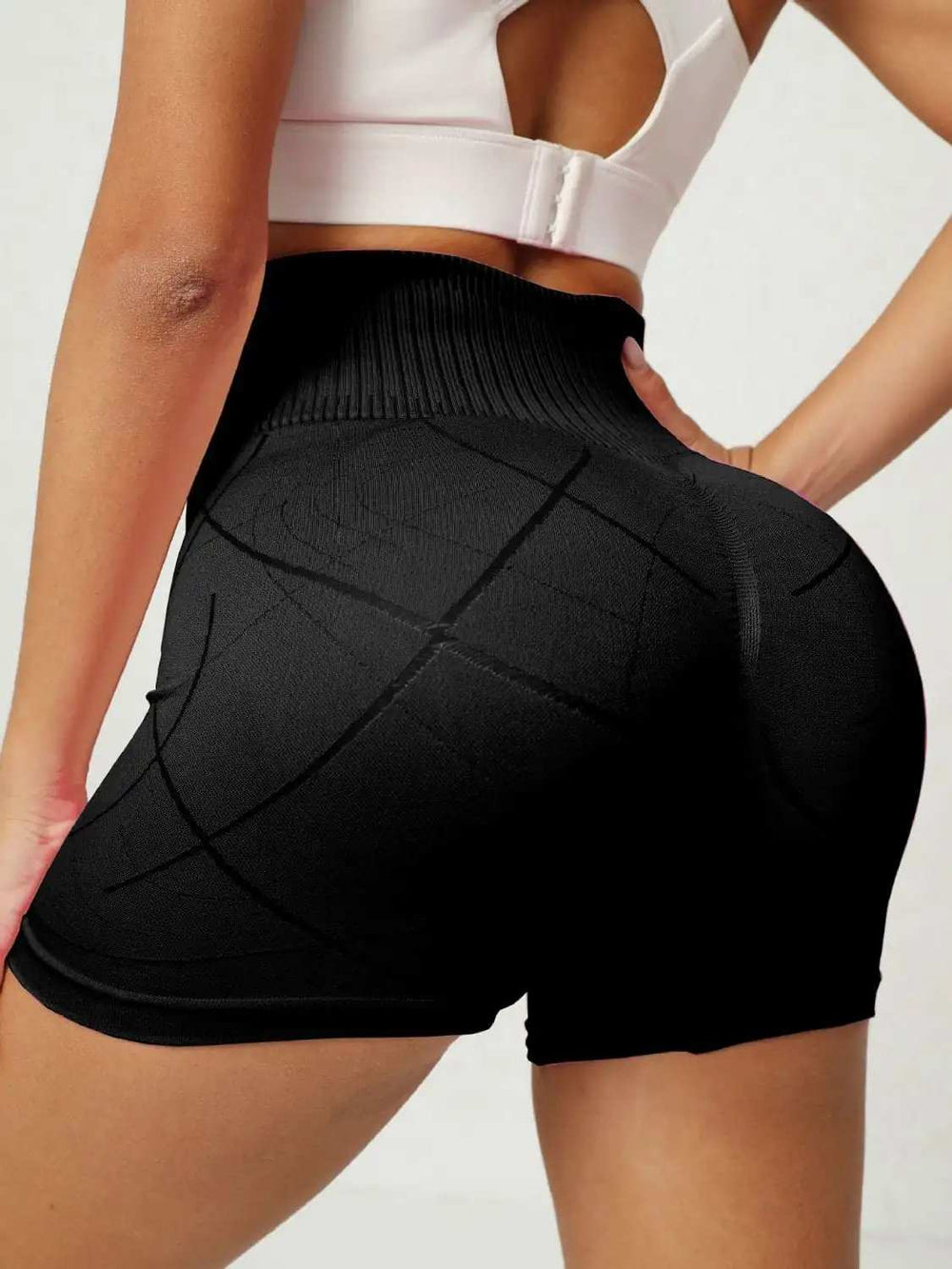 High Waist Active Shorts - Trendsi - Flyclothing LLC