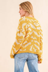 And The Why Full Size Textured Pattern Contrast Sweater - Trendsi - Flyclothing LLC