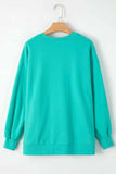 Round Neck Long Sleeve Sweatshirt - Trendsi - Flyclothing LLC