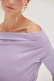 HYFVE Off Shoulder Ribbed Knit Top - Trendsi - Flyclothing LLC