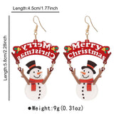 Christmas Snowman Dangle Earrings - Trendsi - Flyclothing LLC