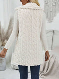 Fuzzy Button Up Vest Coat - Trendsi - Flyclothing LLC