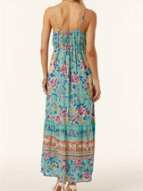 Printed Scoop Neck Midi Cami Dress - Trendsi - Flyclothing LLC