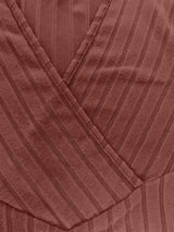 Ribbed Surplice Long Sleeve T-Shirt - Trendsi - Flyclothing LLC
