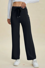 Basic Bae Full Size Air Scuba Drawstring Wide Leg Pants - ShopBasicbae - Flyclothing LLC