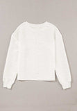 Texture Round Neck Long Sleeve Sweatshirt - Trendsi - Flyclothing LLC