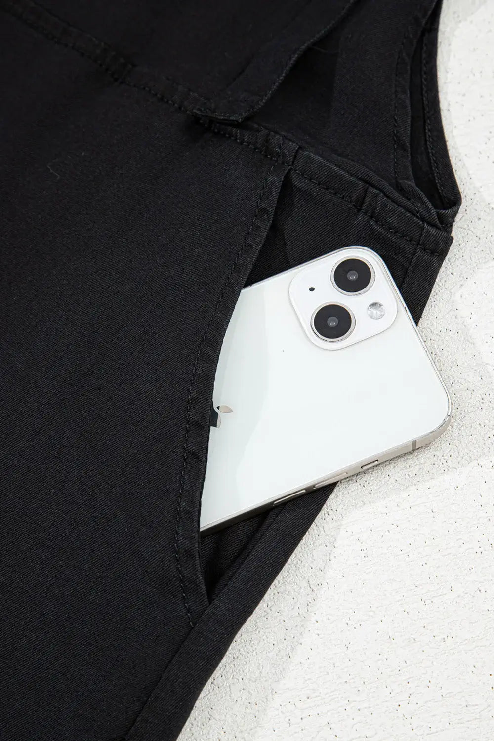 Square Neck Denim Overalls with Pockets - Trendsi - Flyclothing LLC