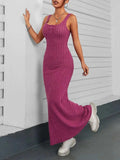 Ribbed Maxi Tank Dress - Trendsi - Flyclothing LLC