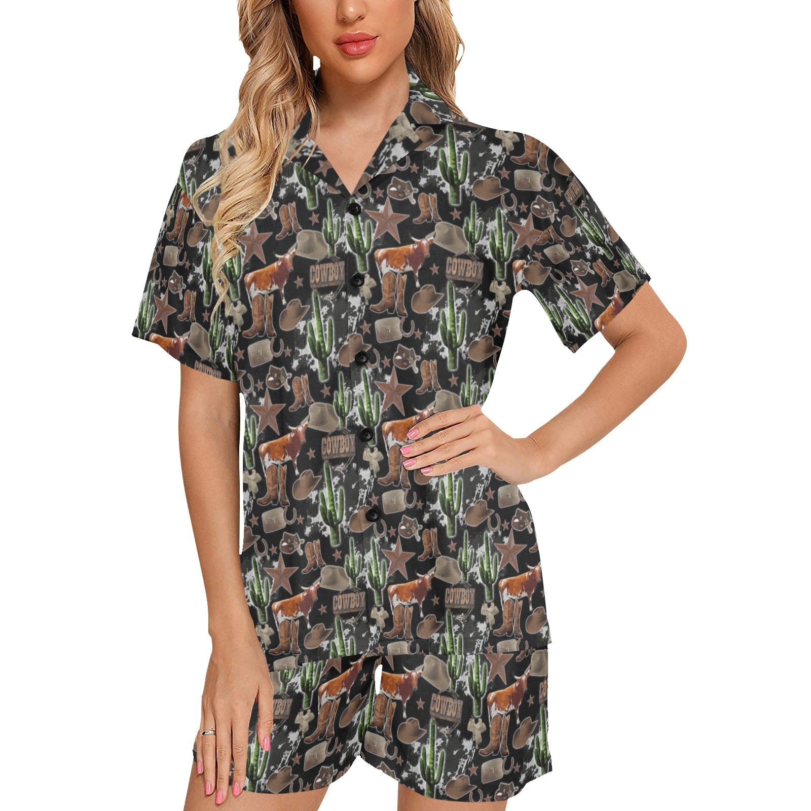 Baha Ranch Longhorn Ranch Women's Western Pajama Set