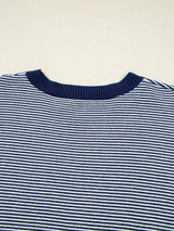 Stripe Dolman Oversize Tunic Sweater - Trendsi - Flyclothing LLC