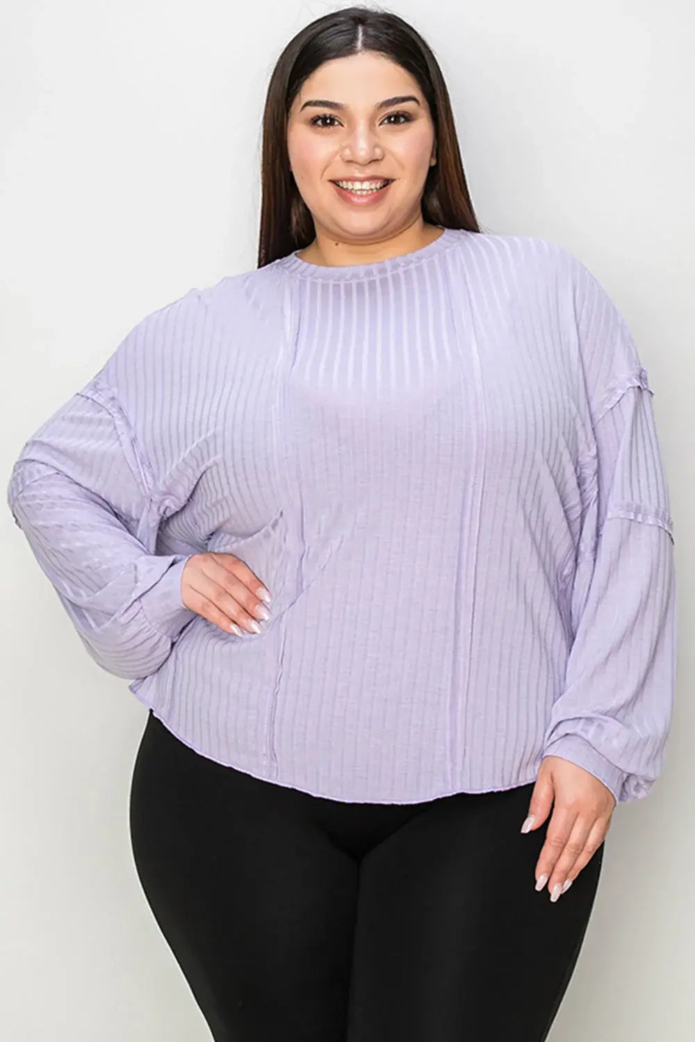 Basic Bae Full Size Ribbed Round Neck Long Sleeve T-Shirt - ShopBasicbae - Flyclothing LLC