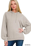 Zenana French Terry Pigment Dye & Enzyme Washing Hoodie - Trendsi - Flyclothing LLC