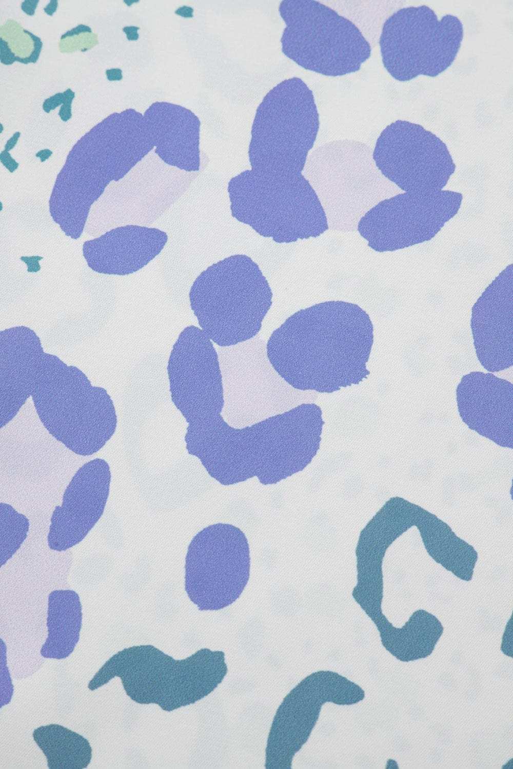 Leopard Print V Neck Short Sleeve Blouse - Trendsi - Flyclothing LLC