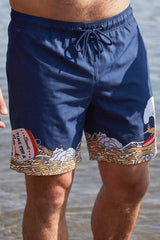 The Tidal Lager | Beer Surfer Ball Hammock® Pouch 8" Swim Trunks - Shinesty - Flyclothing LLC
